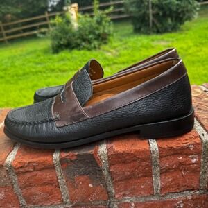 Bass Weejuns Wilton Mens Leather Loafers Dress Shoes Black Brown 9.5M